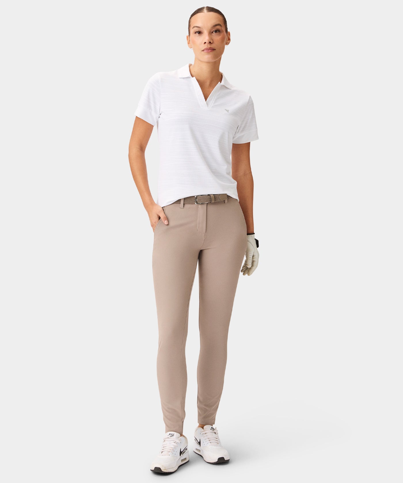 Ash Brown Four-Way Stretch Jogger
