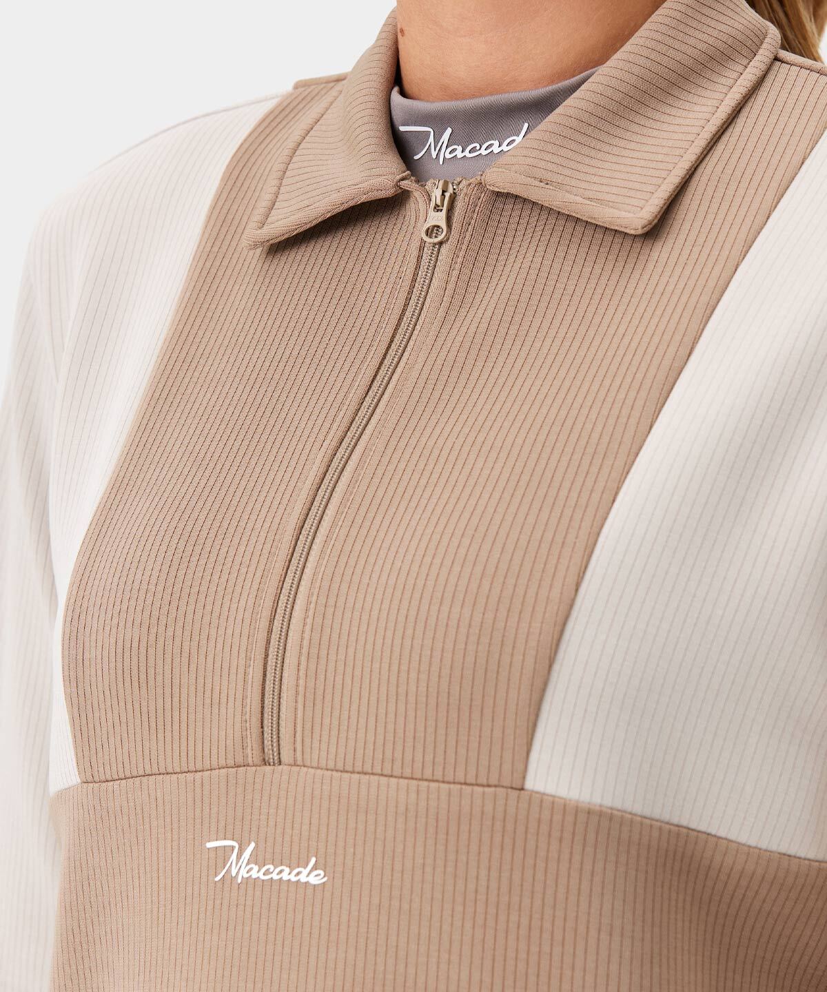 Tan Tech Range Zip Sweater