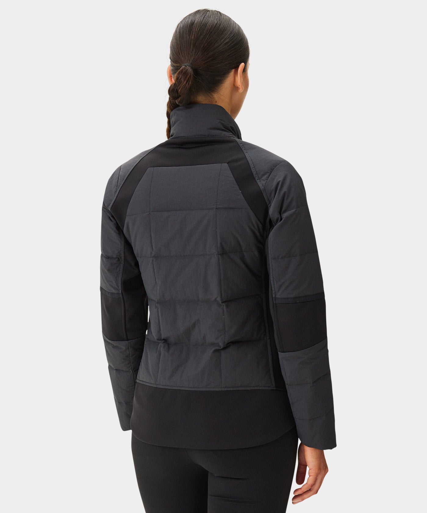 Black Padded Core Tech Jacket