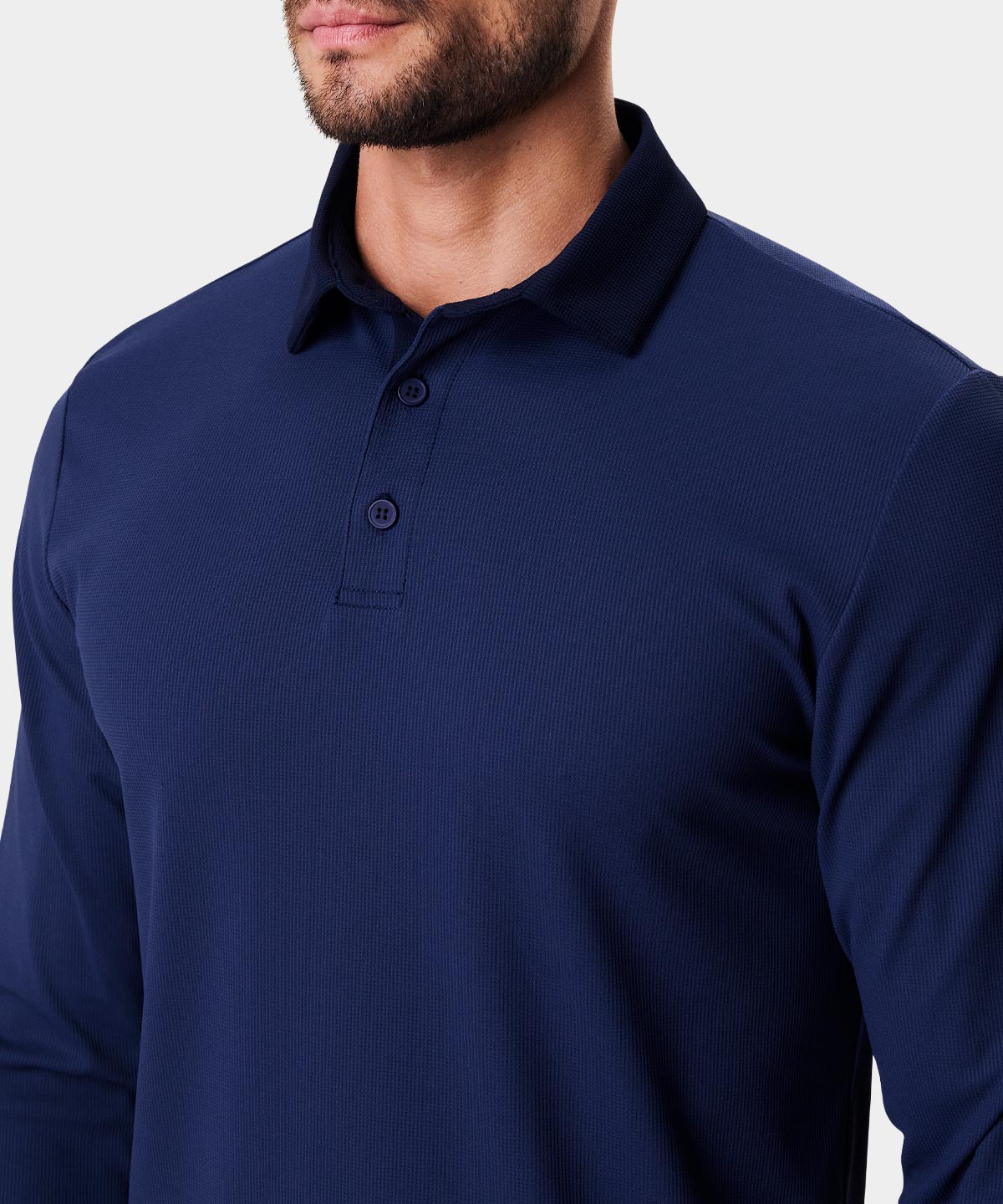 Navy Long Sleeve Polo Shirt Macade Golf