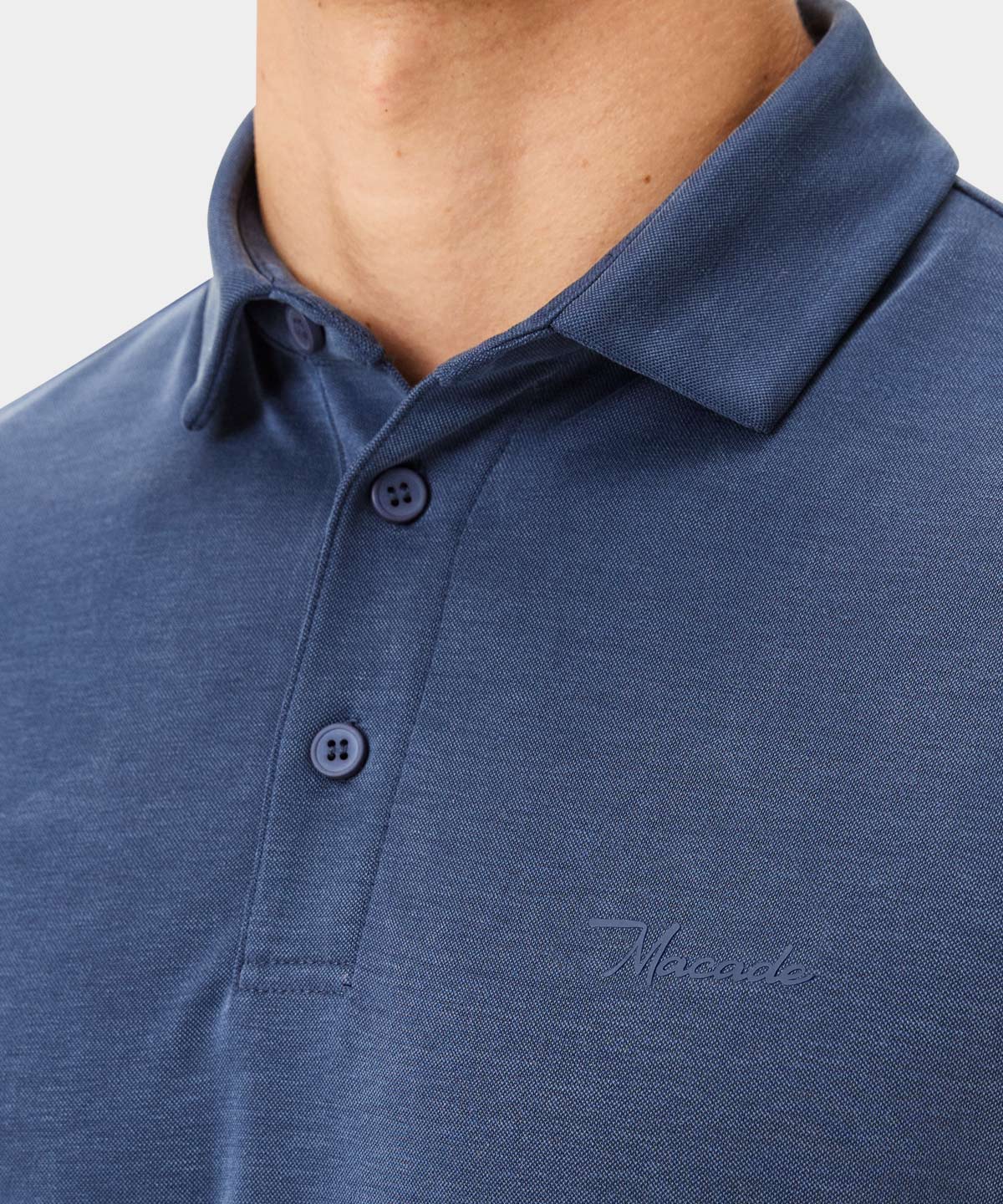 Washed Blue Players Polo Shirt Macade Golf