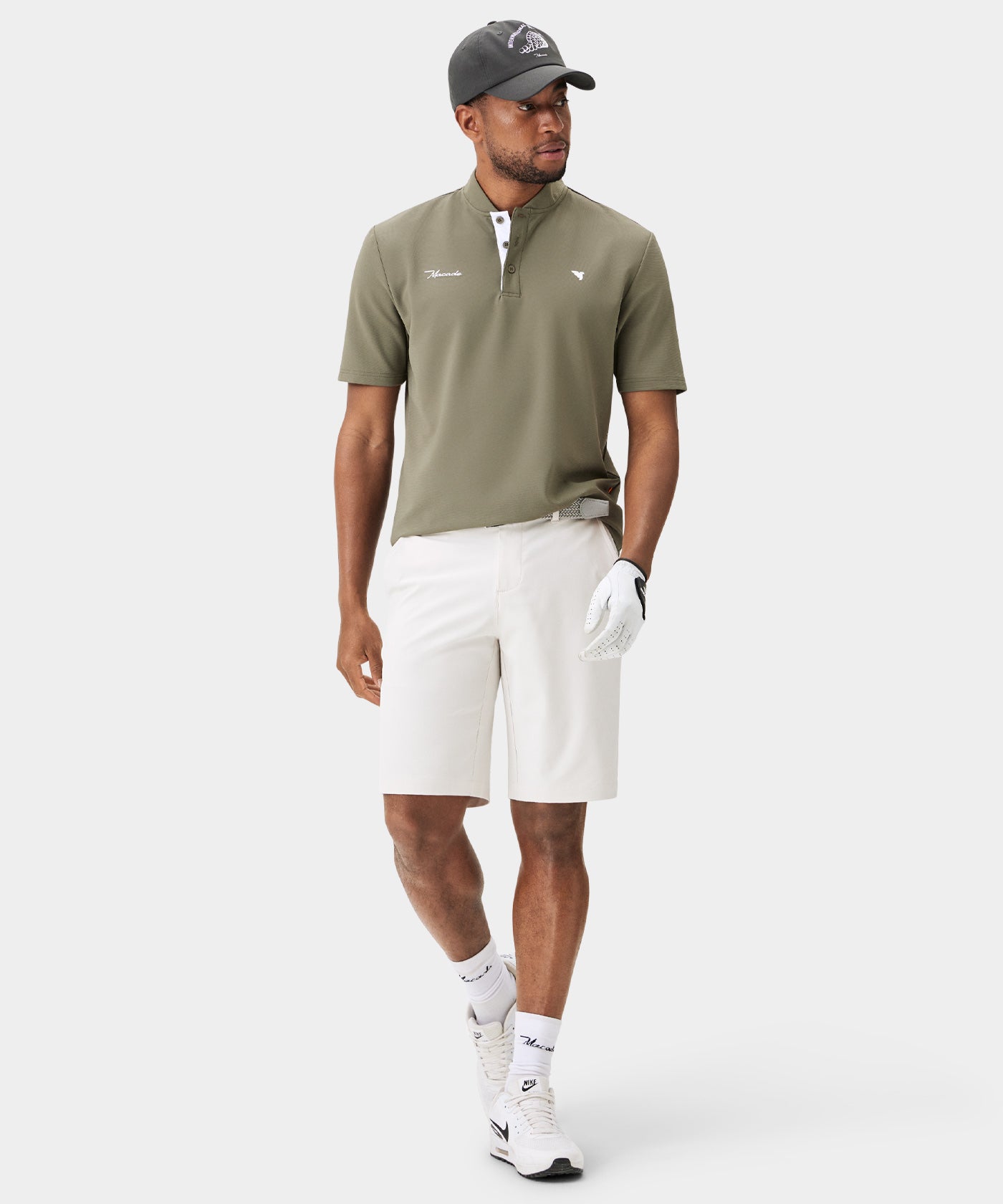 Bone White Four-Way Stretch Shorts