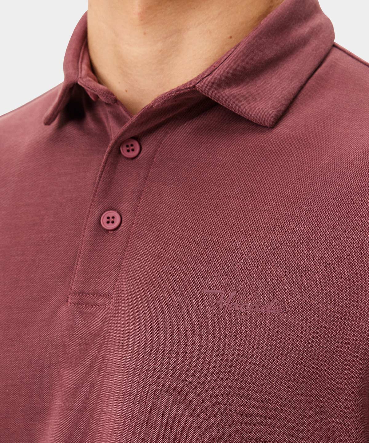 Washed Burgundy Players Polo Shirt Macade Golf