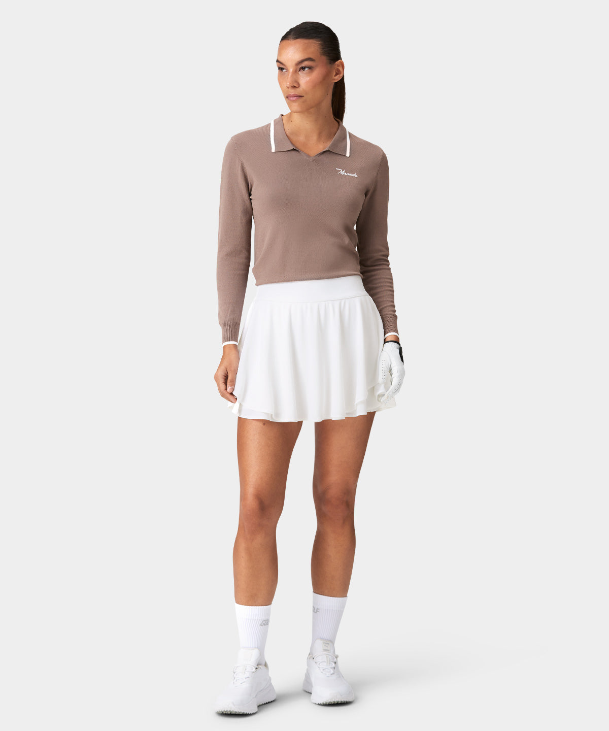 Cleo Cream White Tour Skirt Macade Golf