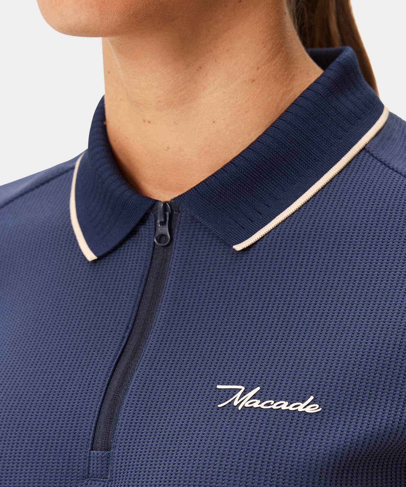 Navy Players GT Zip Polo Shirt
