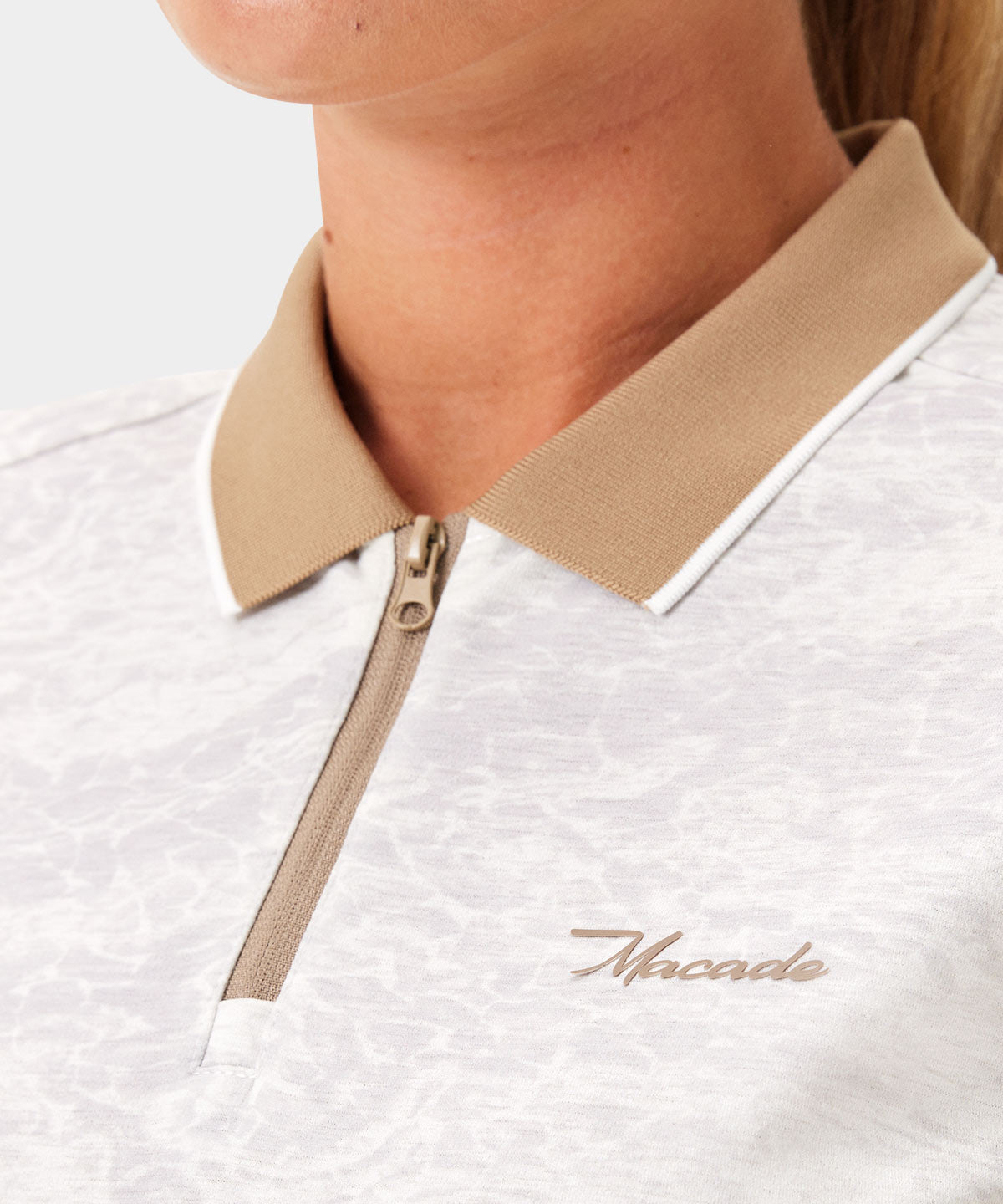 Marble Players Zip Polo Shirt Macade Golf