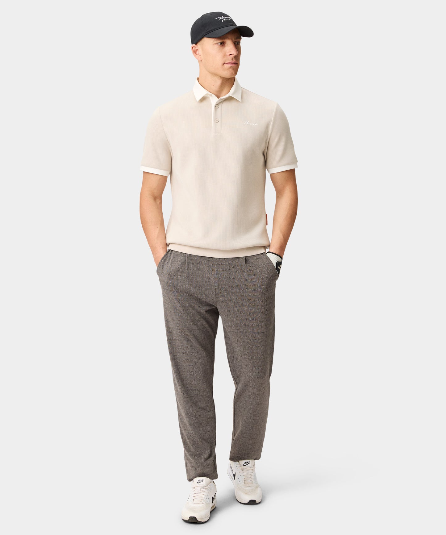 Ridgeweave Pleated Trousers - Jet Grey