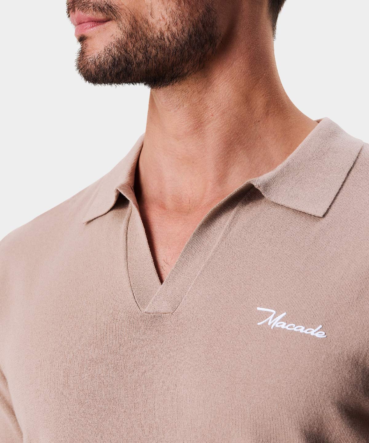 Mac Brown Knit Shirt Macade Golf