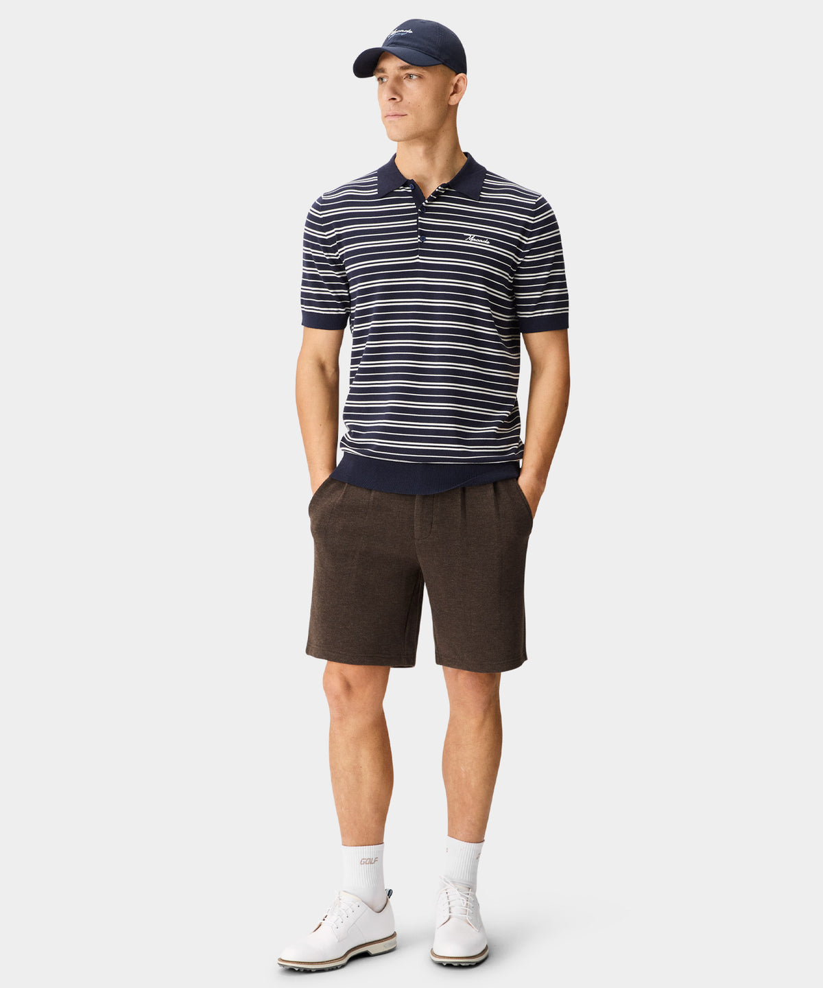 Hayes Pleated Course Shorts - Brown