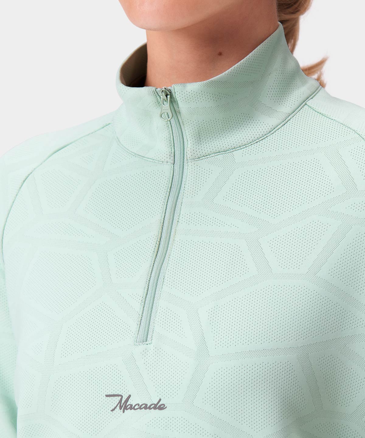 Mint Tech Zip Sweater Macade Golf