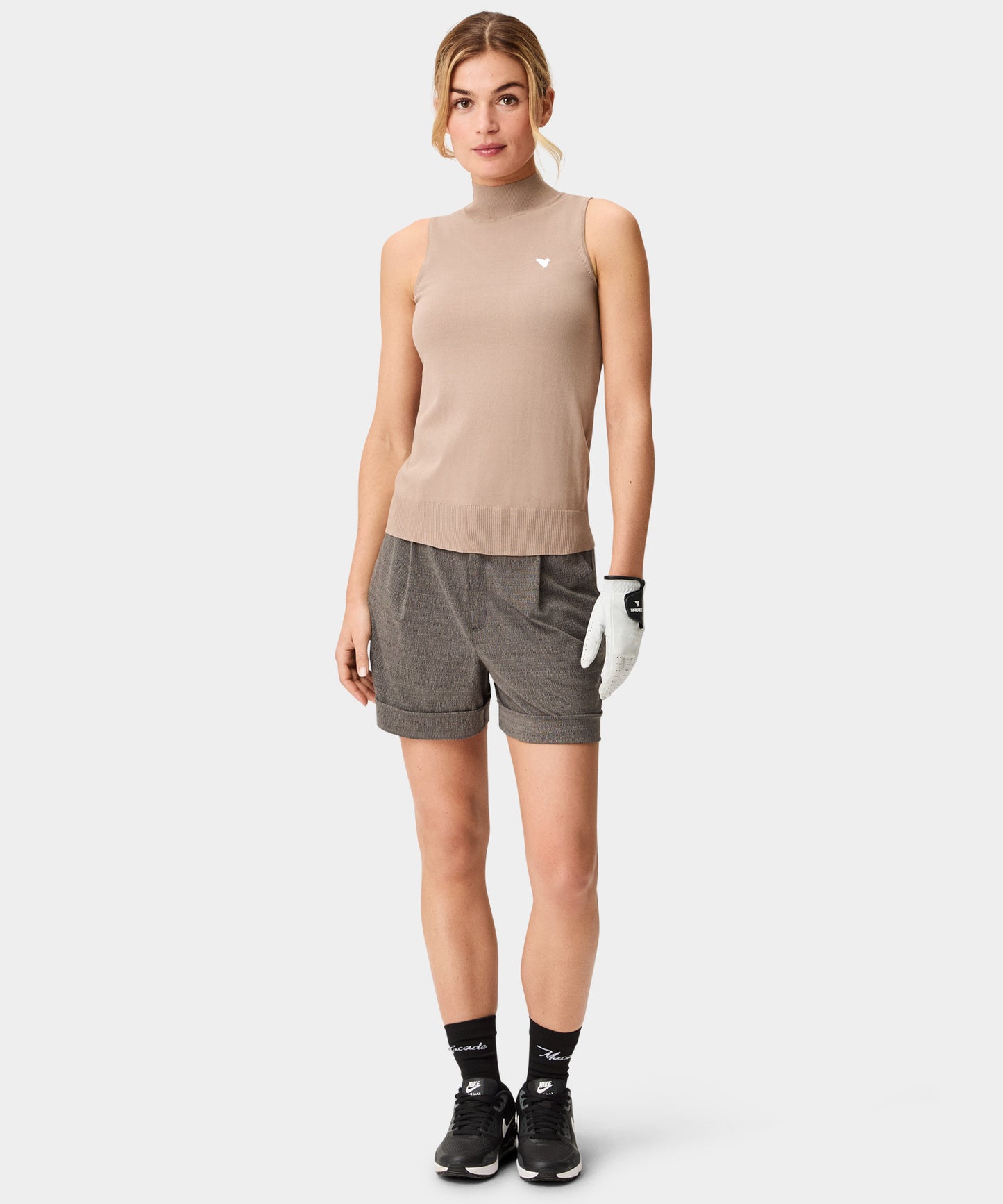 Nola Pleated Shorts - Charcoal