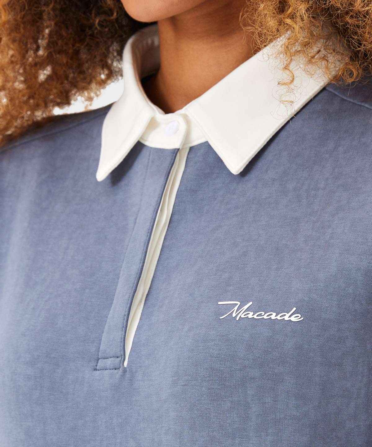 Racheal Stone Blue Longsleeve Shirt Macade Golf