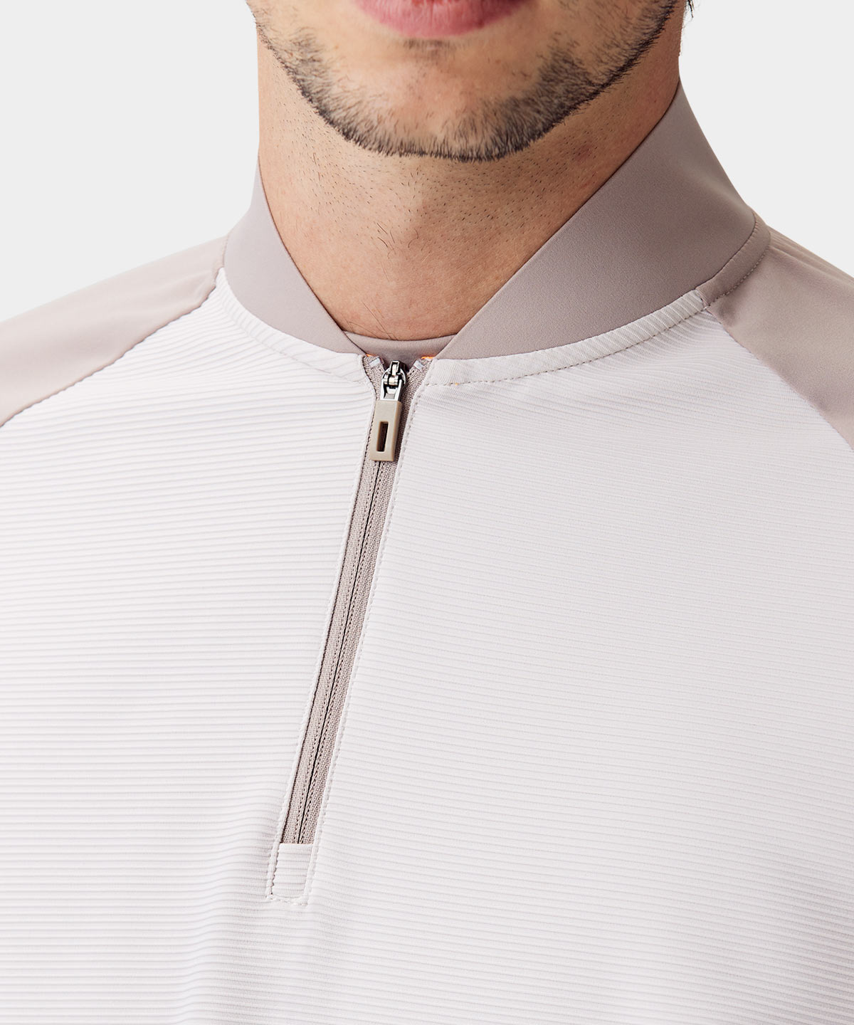 Tan Tech Bomber Zip Macade Golf