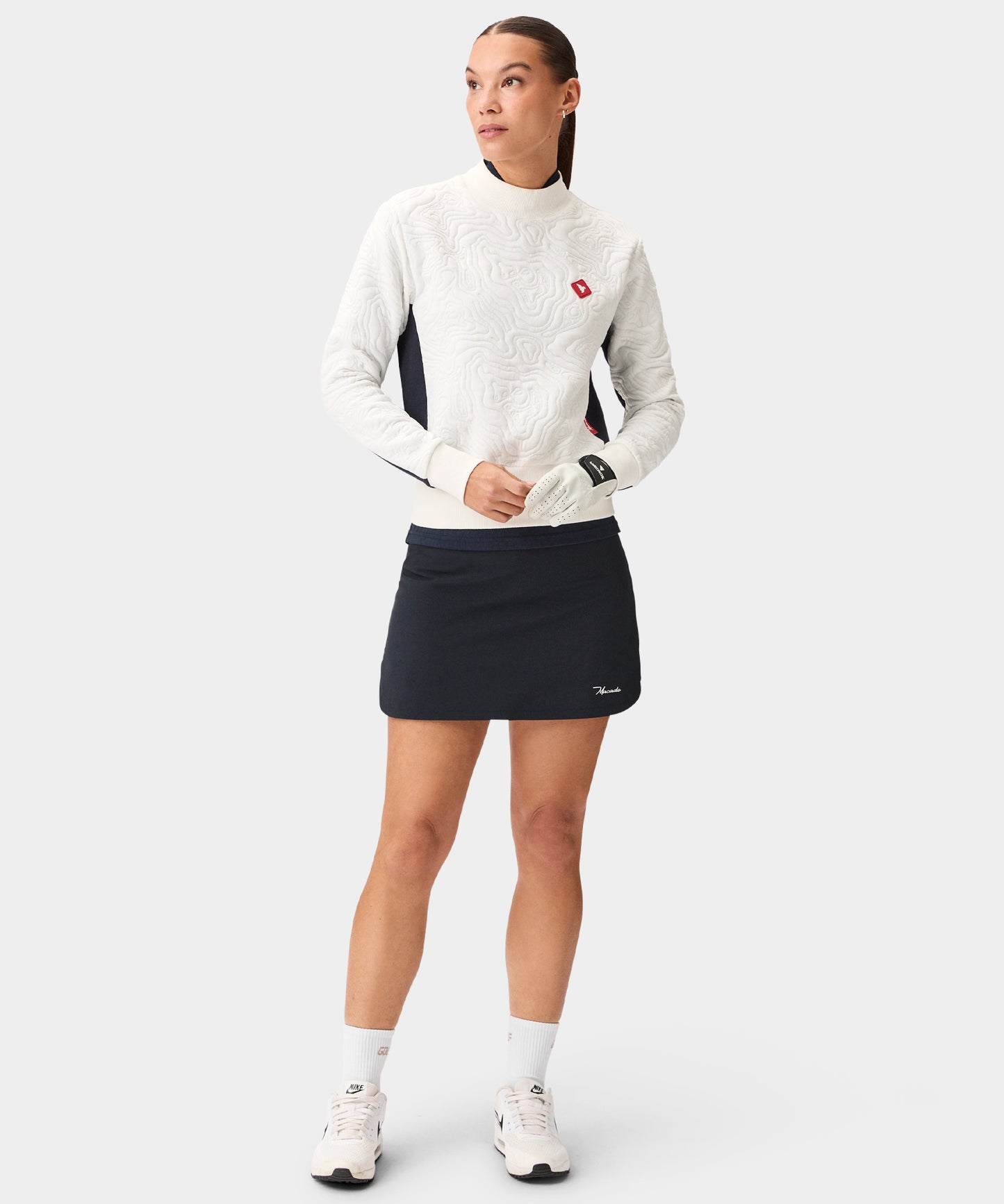 Ridge Mock Sweater - White