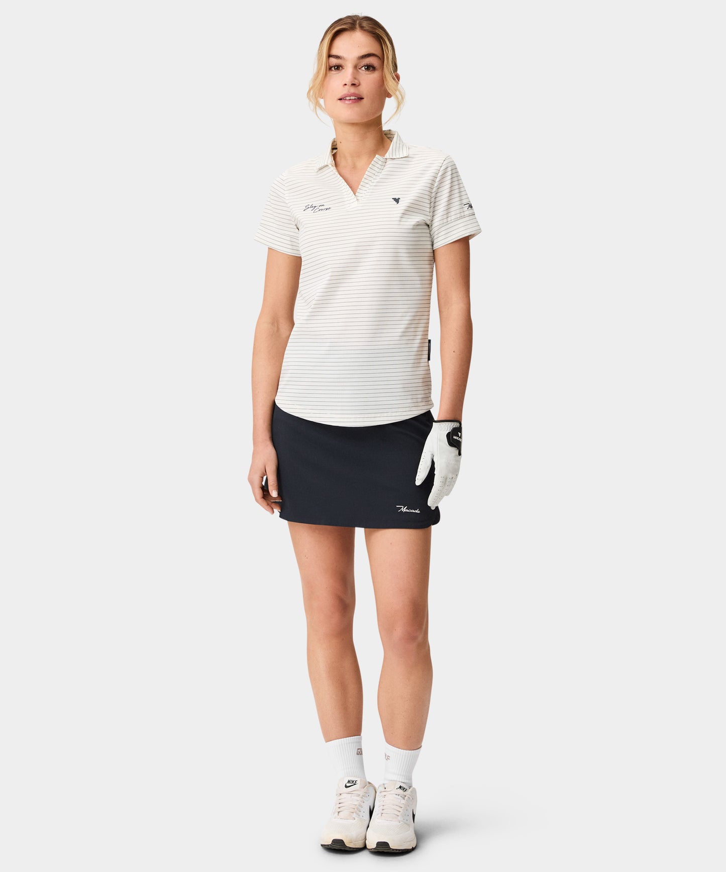 Striped Performance Shirt - White