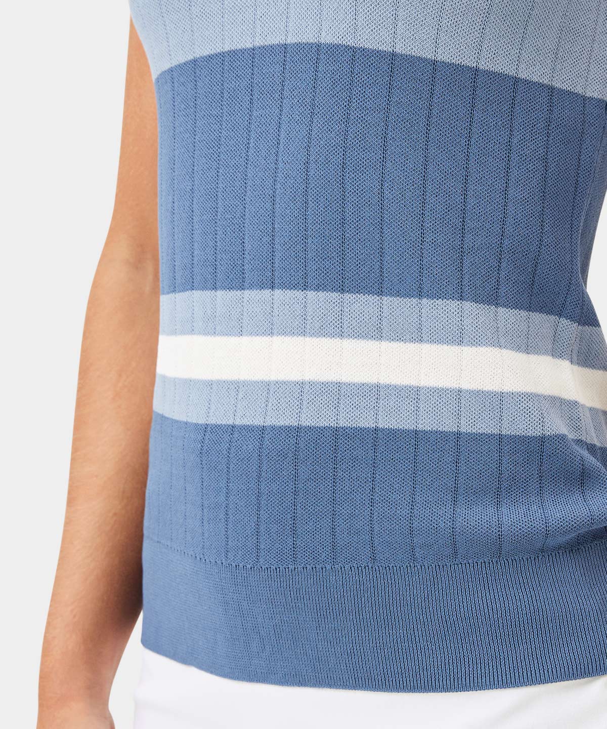 Ana Blue Sleeveless V-neck Macade Golf