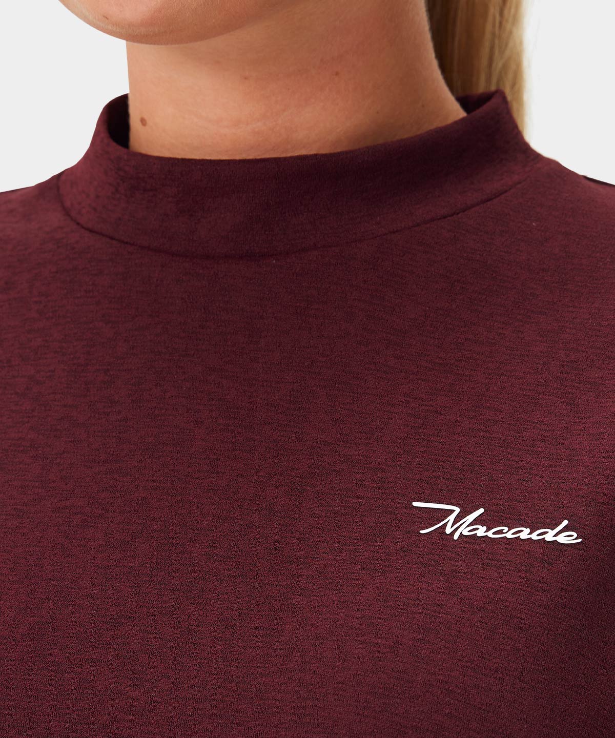 Burgundy Cropped Players Tee Macade Golf