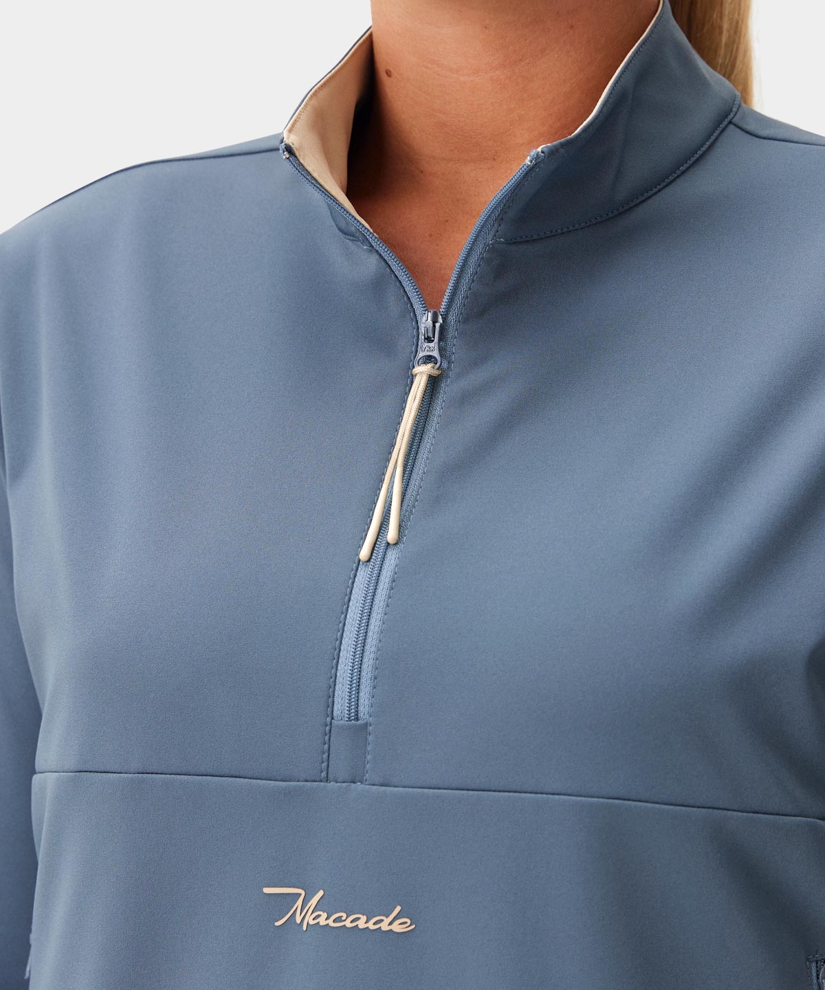 Stone Blue Players Cropped Anorak Macade Golf