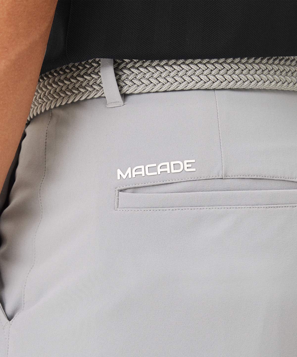 Light Grey Four-Way Stretch Shorts Macade Golf