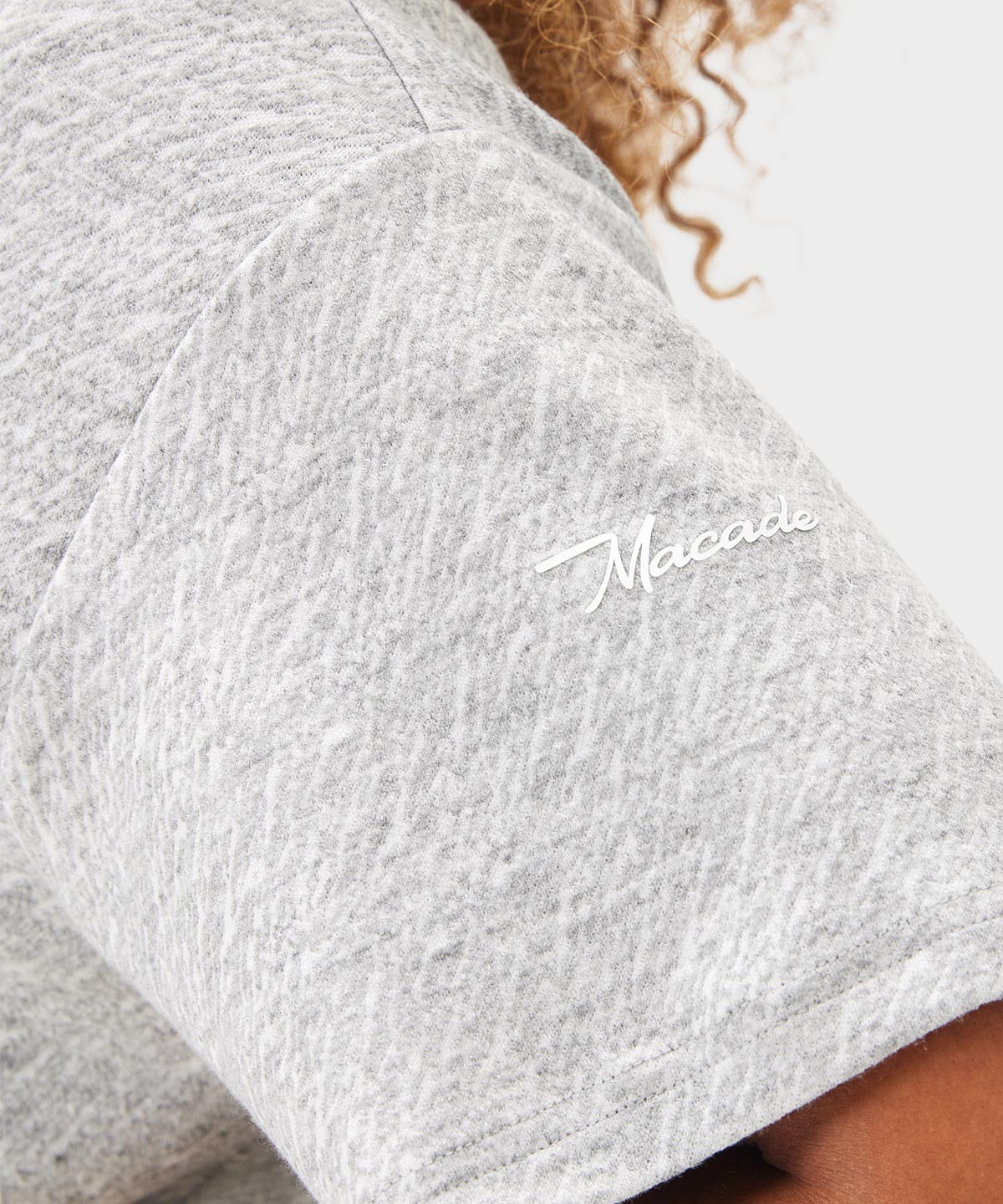 Madison Grey Crop Mock Tee Macade Golf