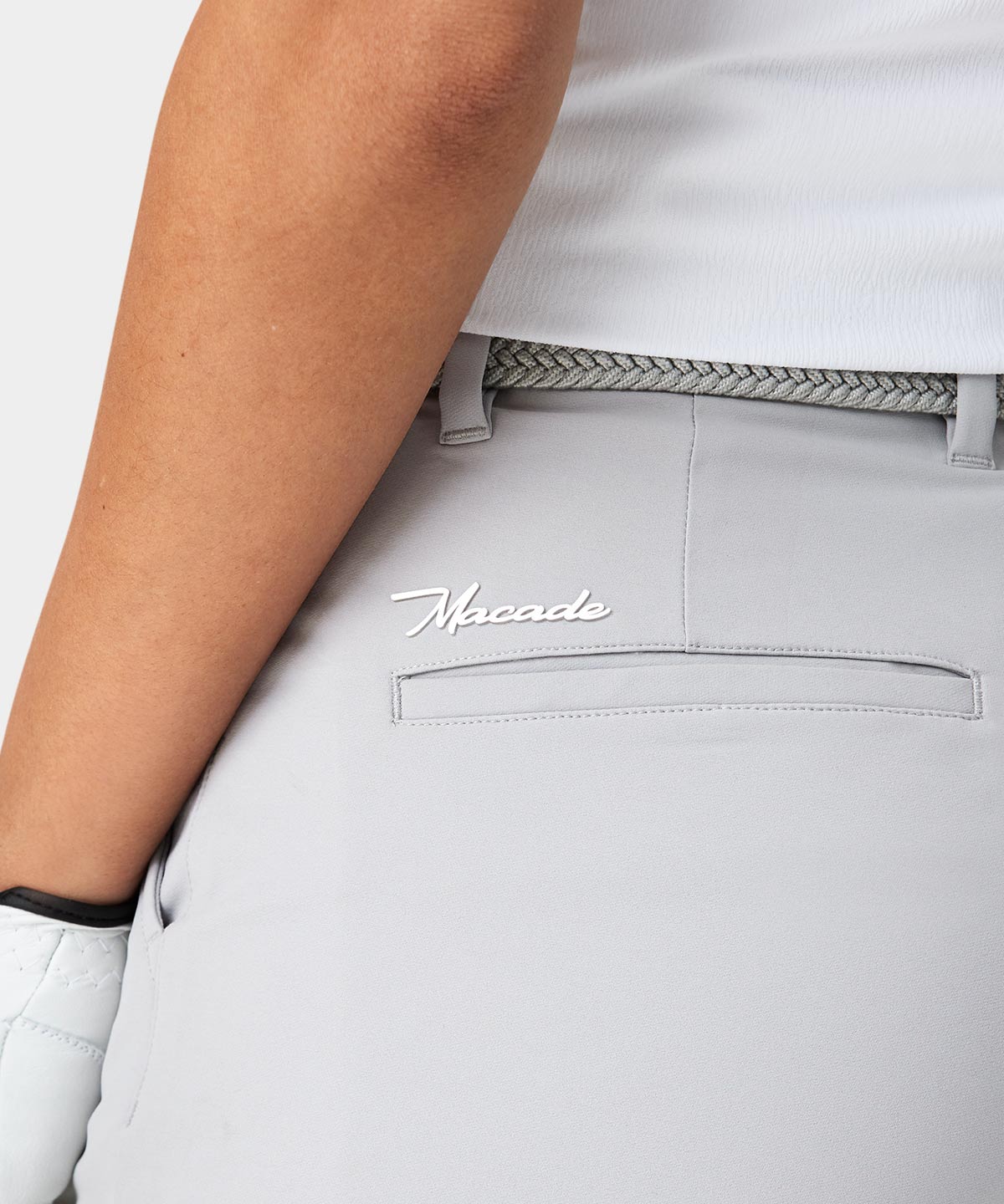 Light Grey Flex Shorts Macade Golf