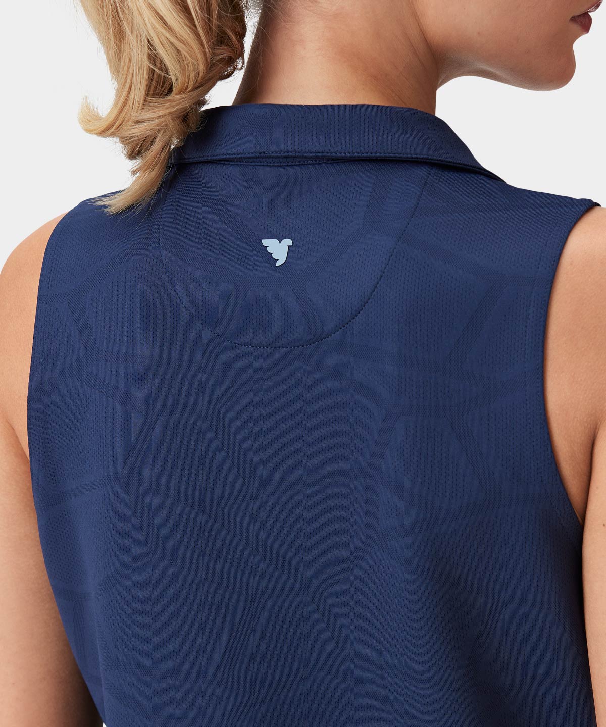 Dark Blue Tech Sleeveless Shirt Macade Golf