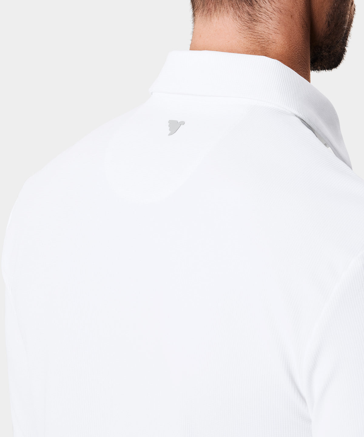 White Long Sleeve Polo Shirt Macade Golf