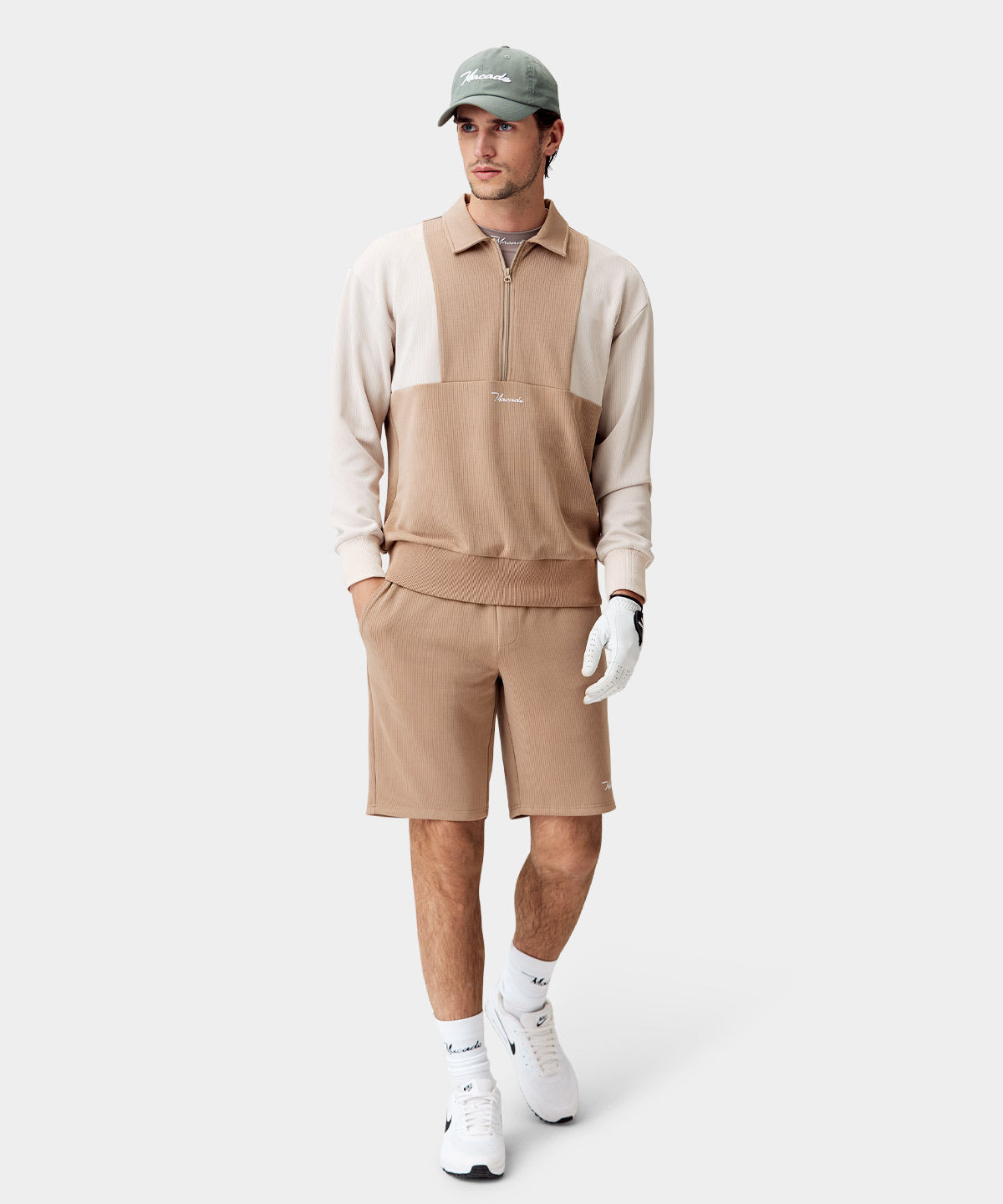 Tan AR Tech Range Shorts Macade Golf