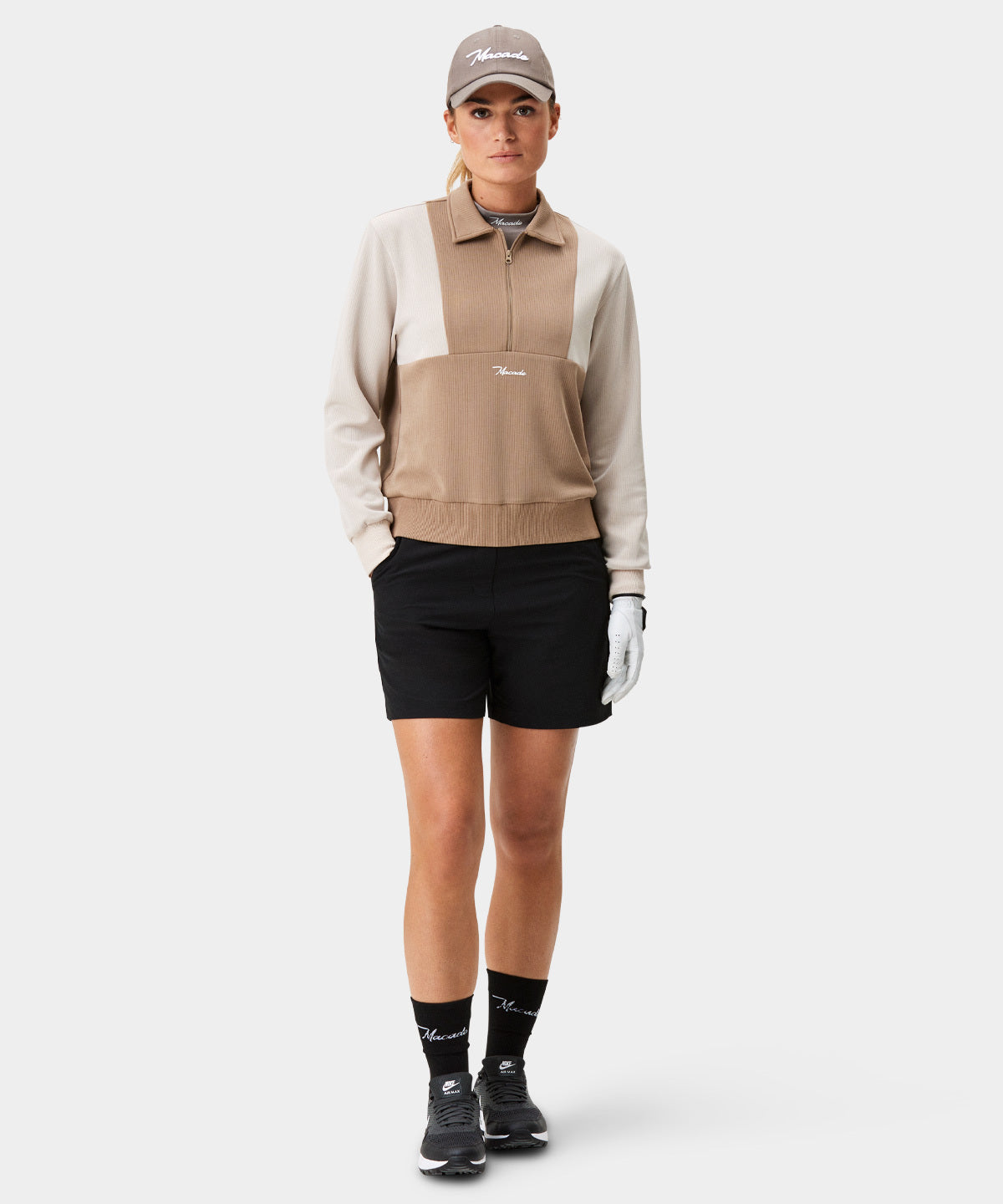 Tan Tech Range Zip Sweater