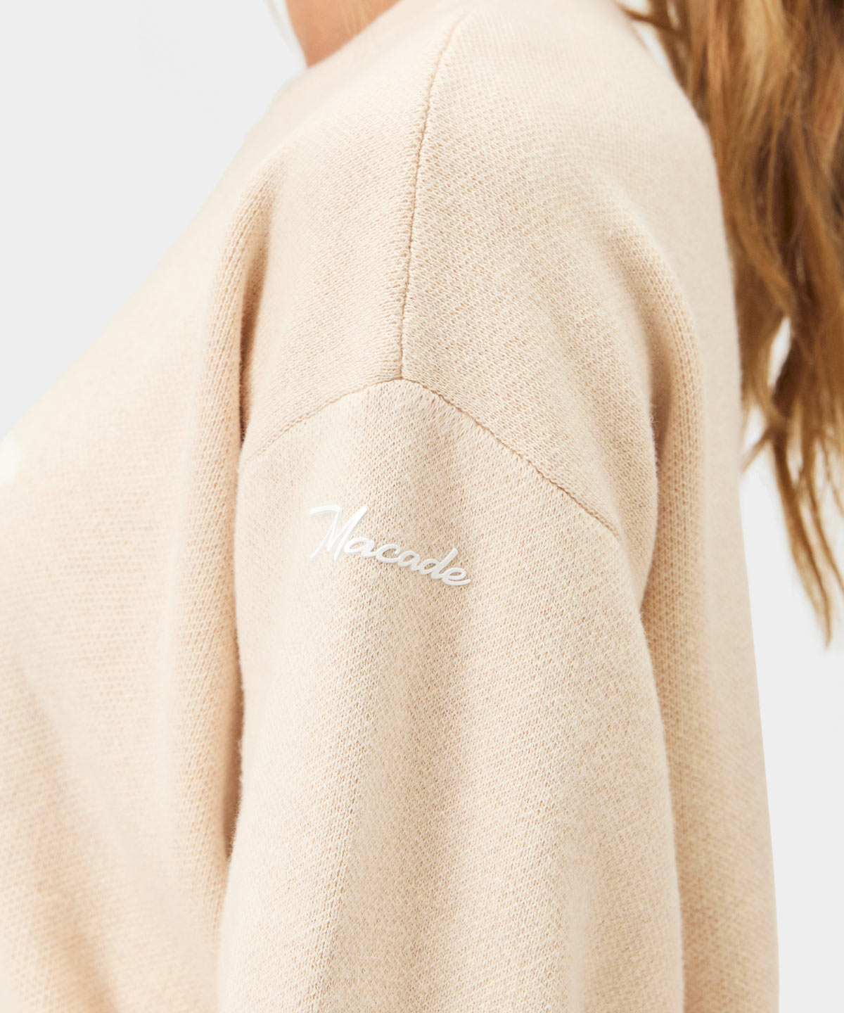 Tan Golf Oversized Knit Sweater Macade Golf