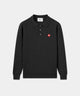 Cashmere Blend Knit Polo - Black