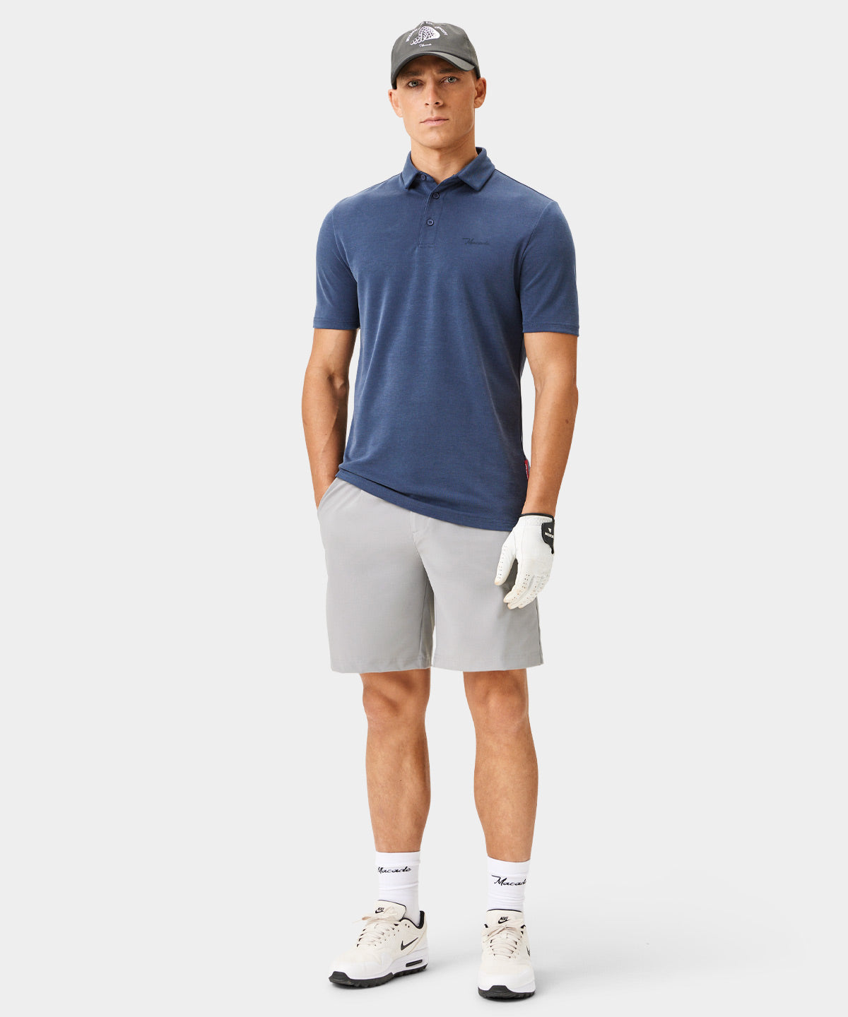 Washed Blue Players Polo Shirt Macade Golf