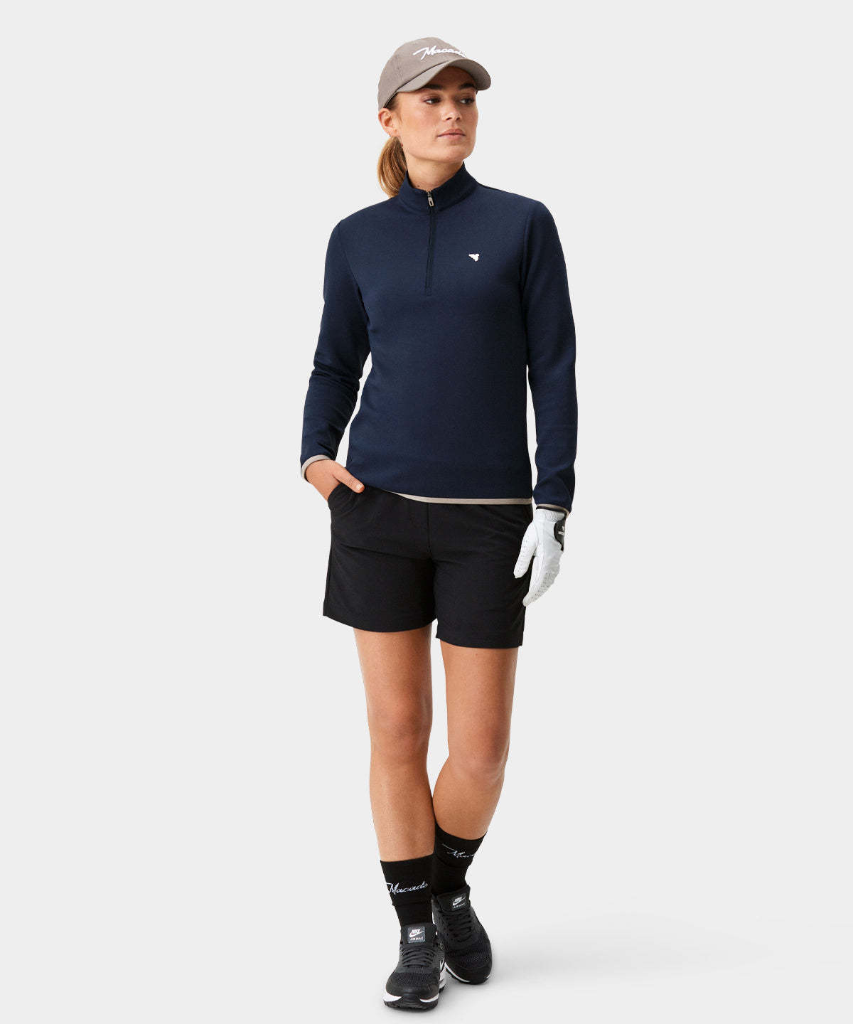 Dark Blue Therma Quarter Zip Macade Golf