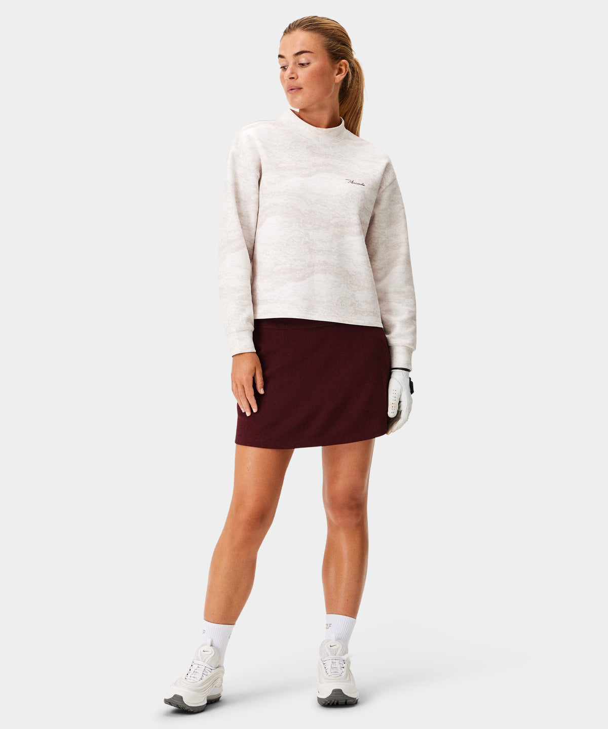 Marble Mock Neck Players Sweater Macade Golf