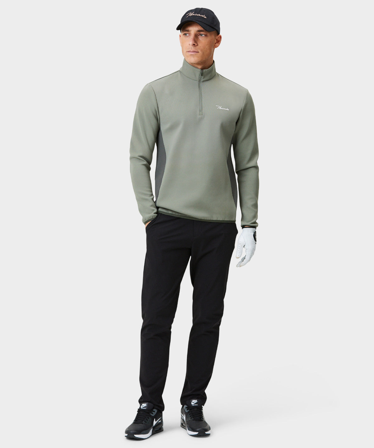 Sage Green Stage Quarter Zip Macade Golf