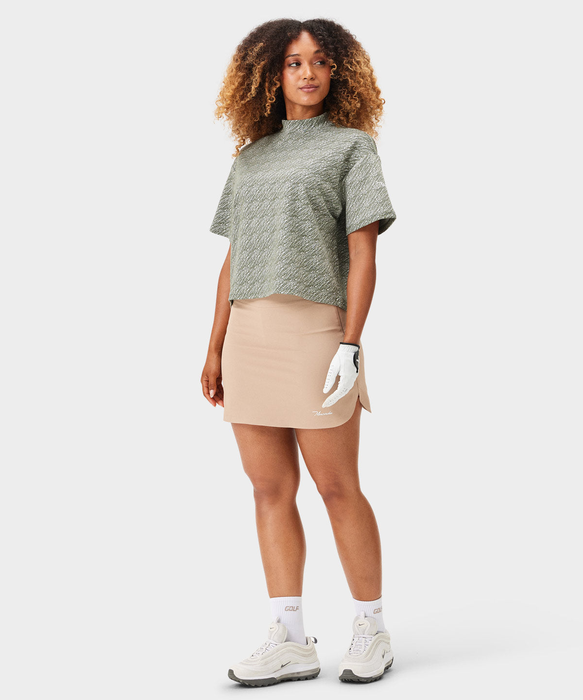 Madison Green Crop Mock Tee Macade Golf