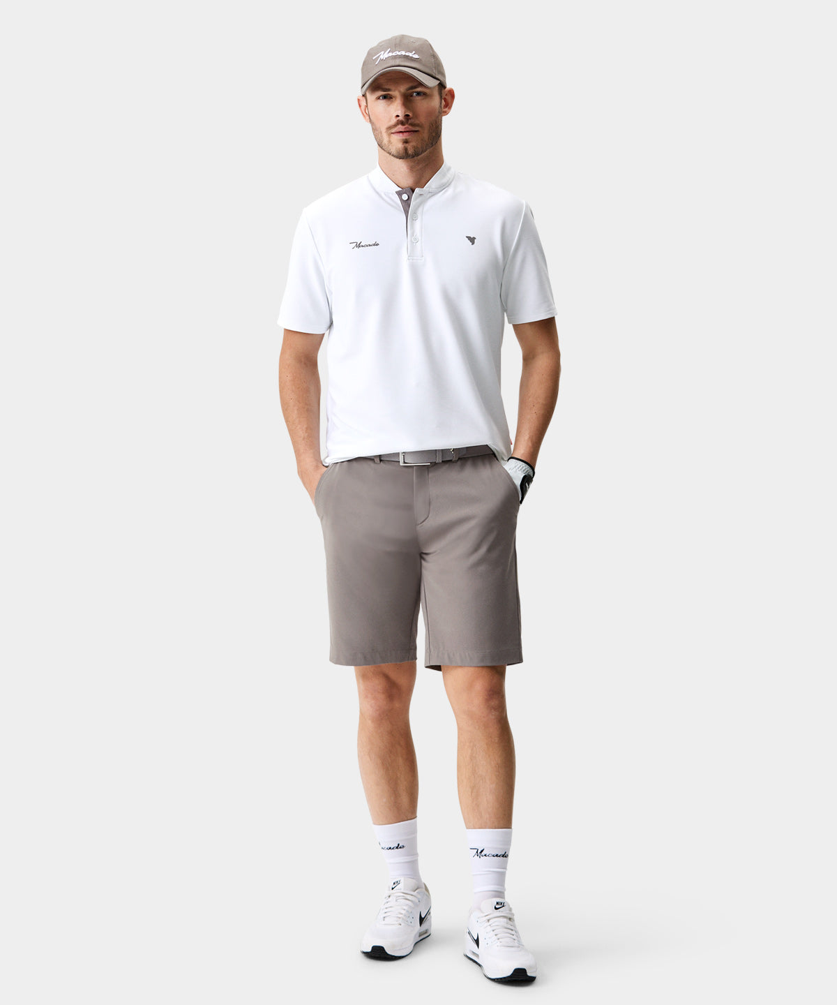 Heath White Bomber Shirt – Macade Golf