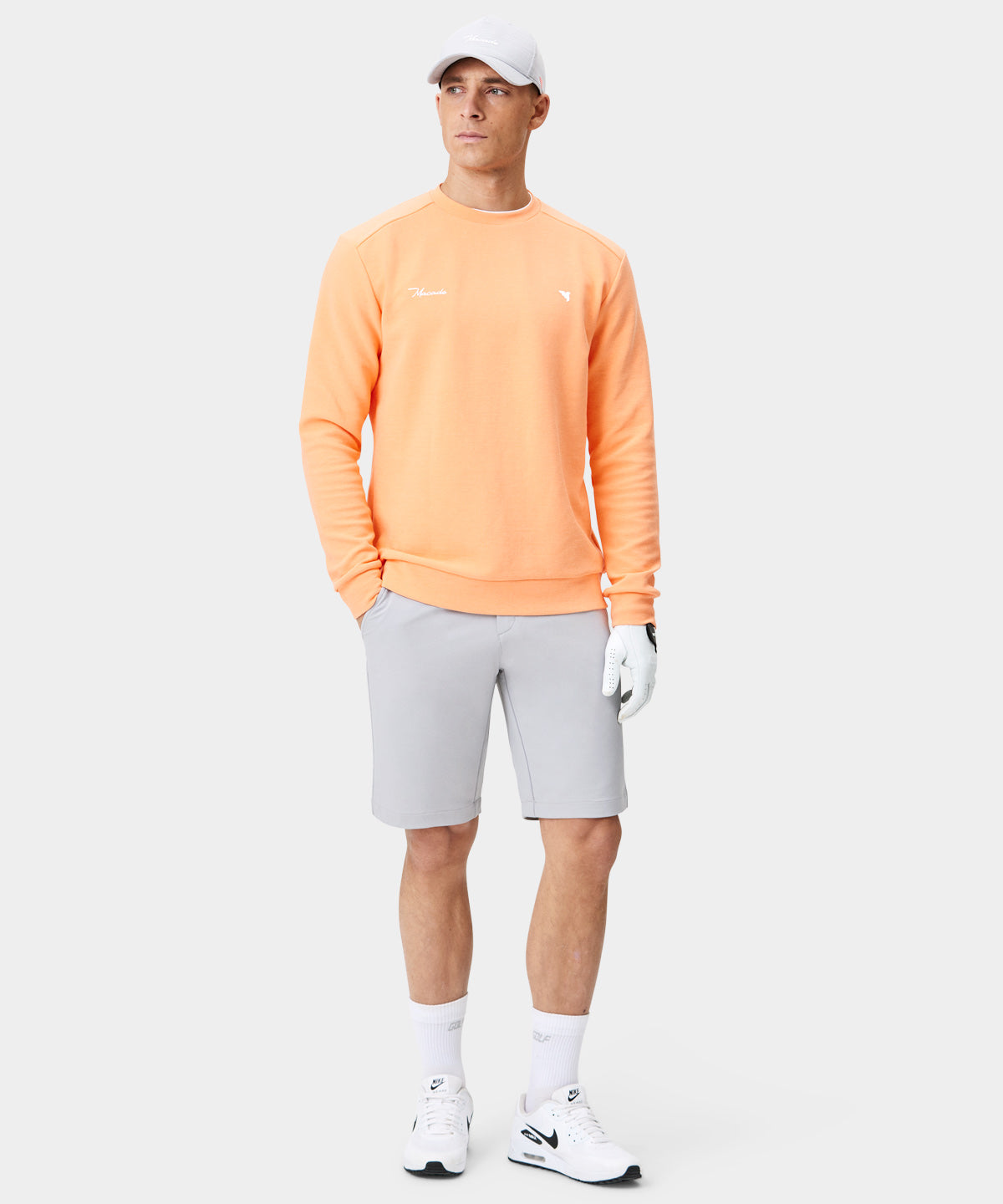 Light Grey Four-Way Stretch Shorts Macade Golf