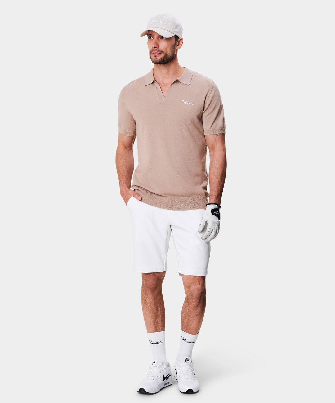 Mac Brown Knit Shirt Macade Golf