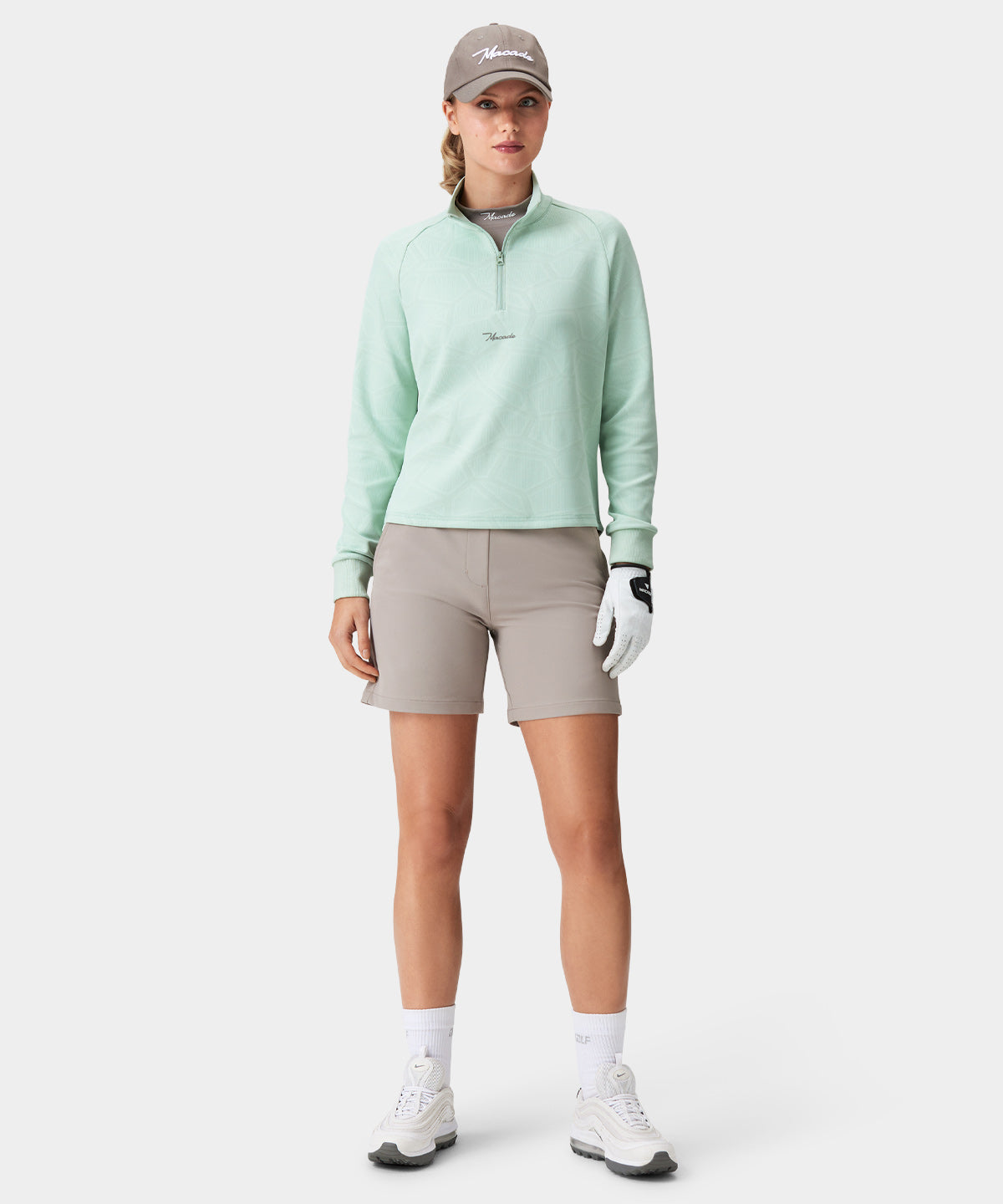 Mint Tech Zip Sweater Macade Golf