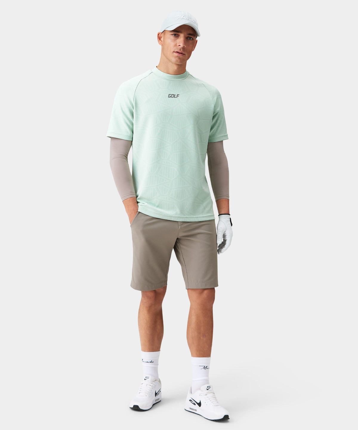 Mint Low Mock Tech Tee Macade Golf