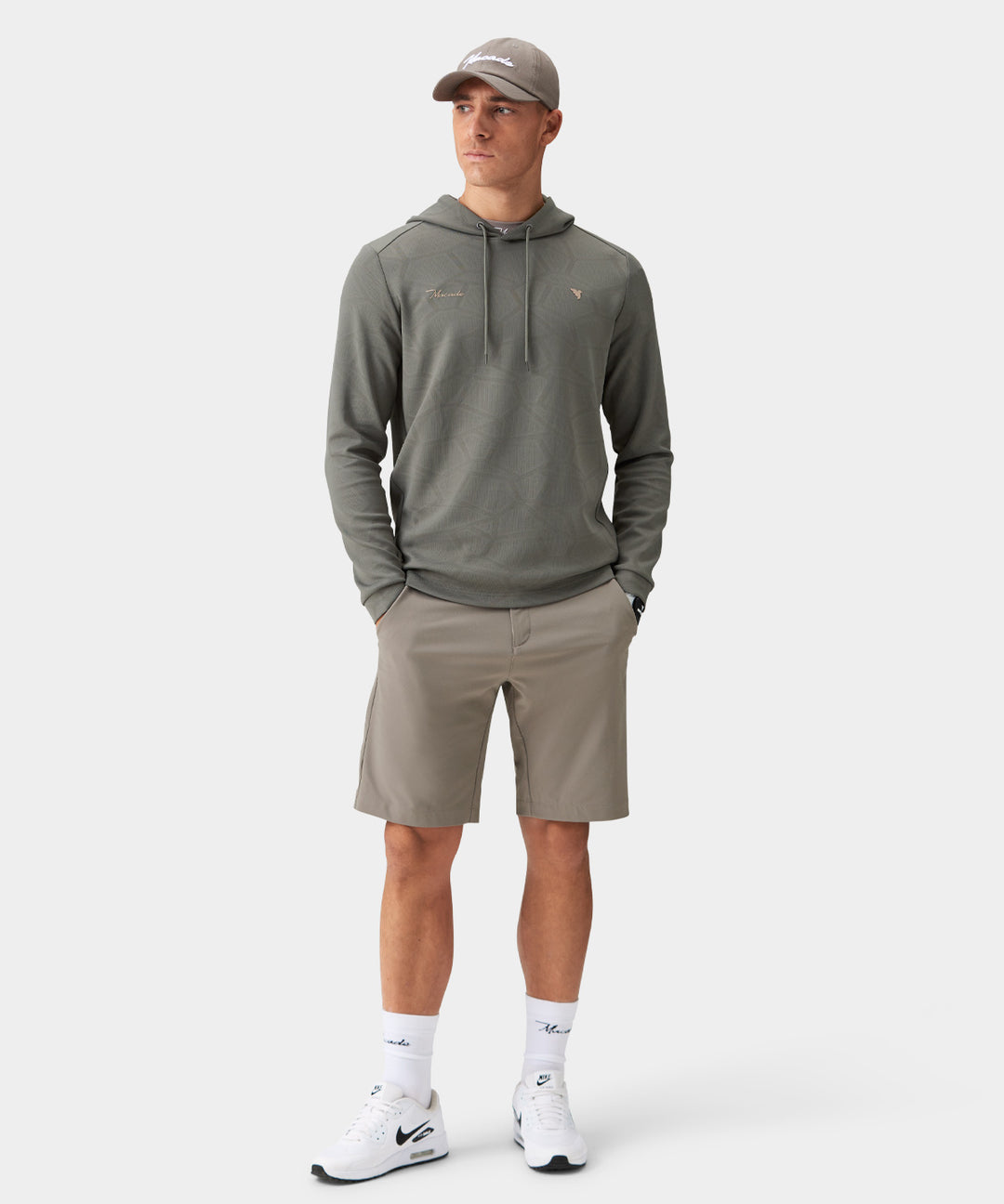 Olive Crossover Tech Hoodie Macade Golf