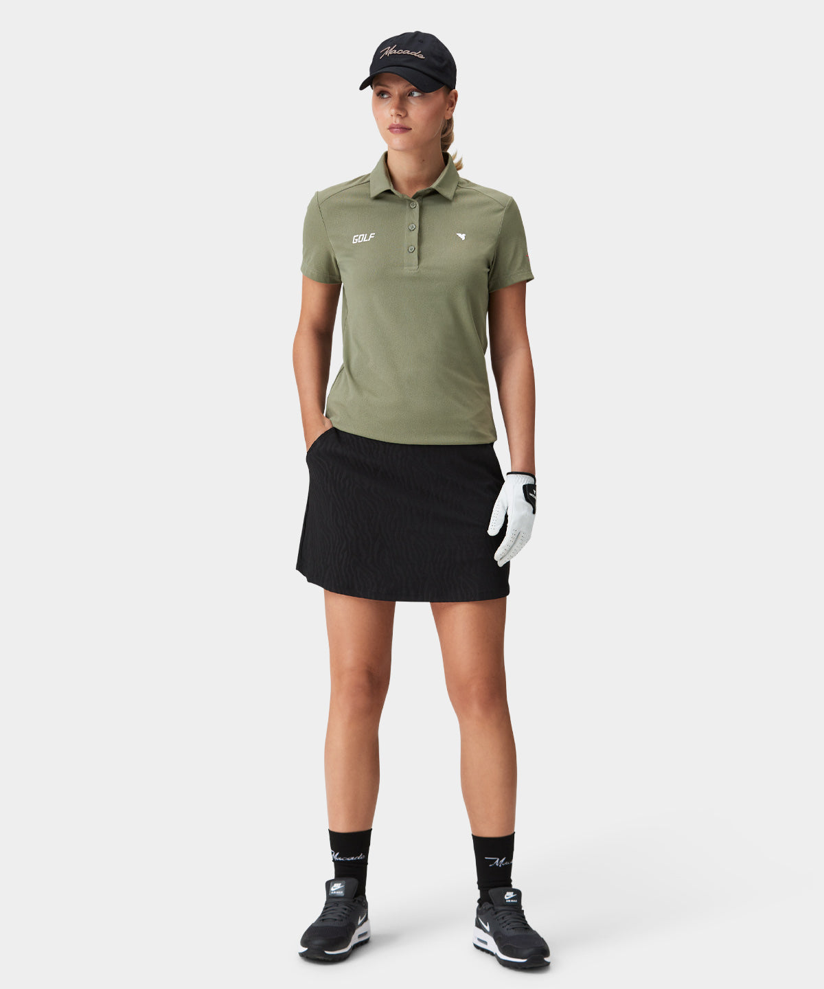 Gaia Olive Performance Shirt Macade Golf