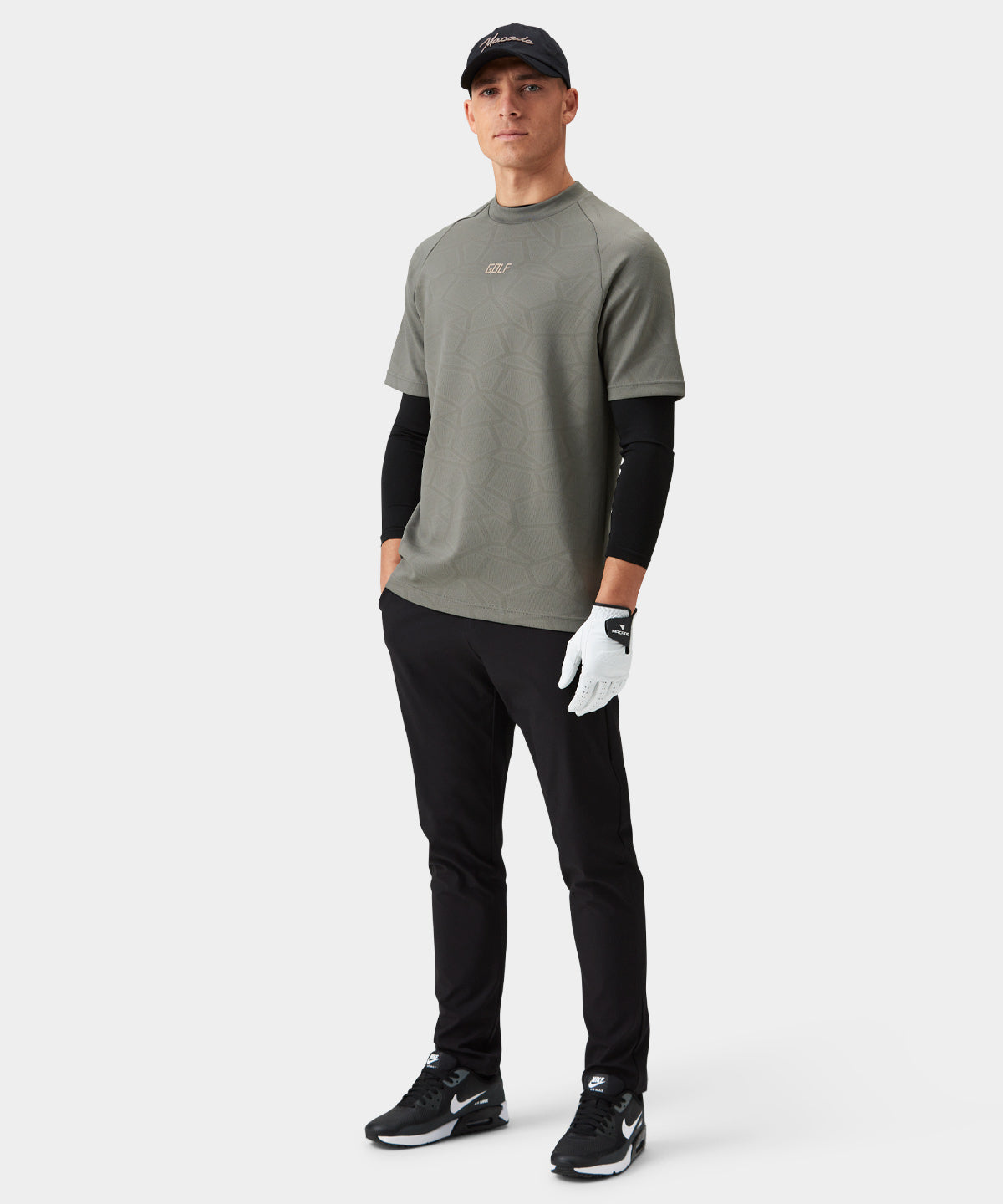 Olive Low Mock Tech Tee Macade Golf