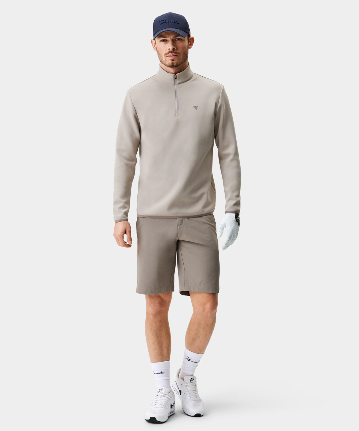 Taupe Therma Quarter Zip Macade Golf