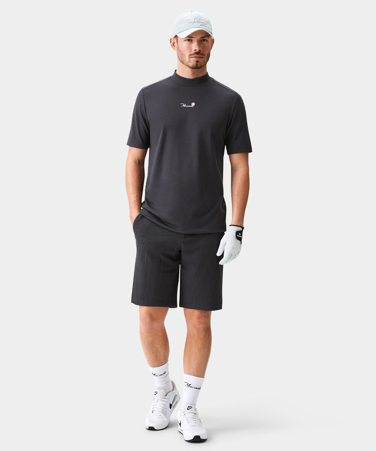 Pebble TR Tour Mock Neck Tee Macade Golf