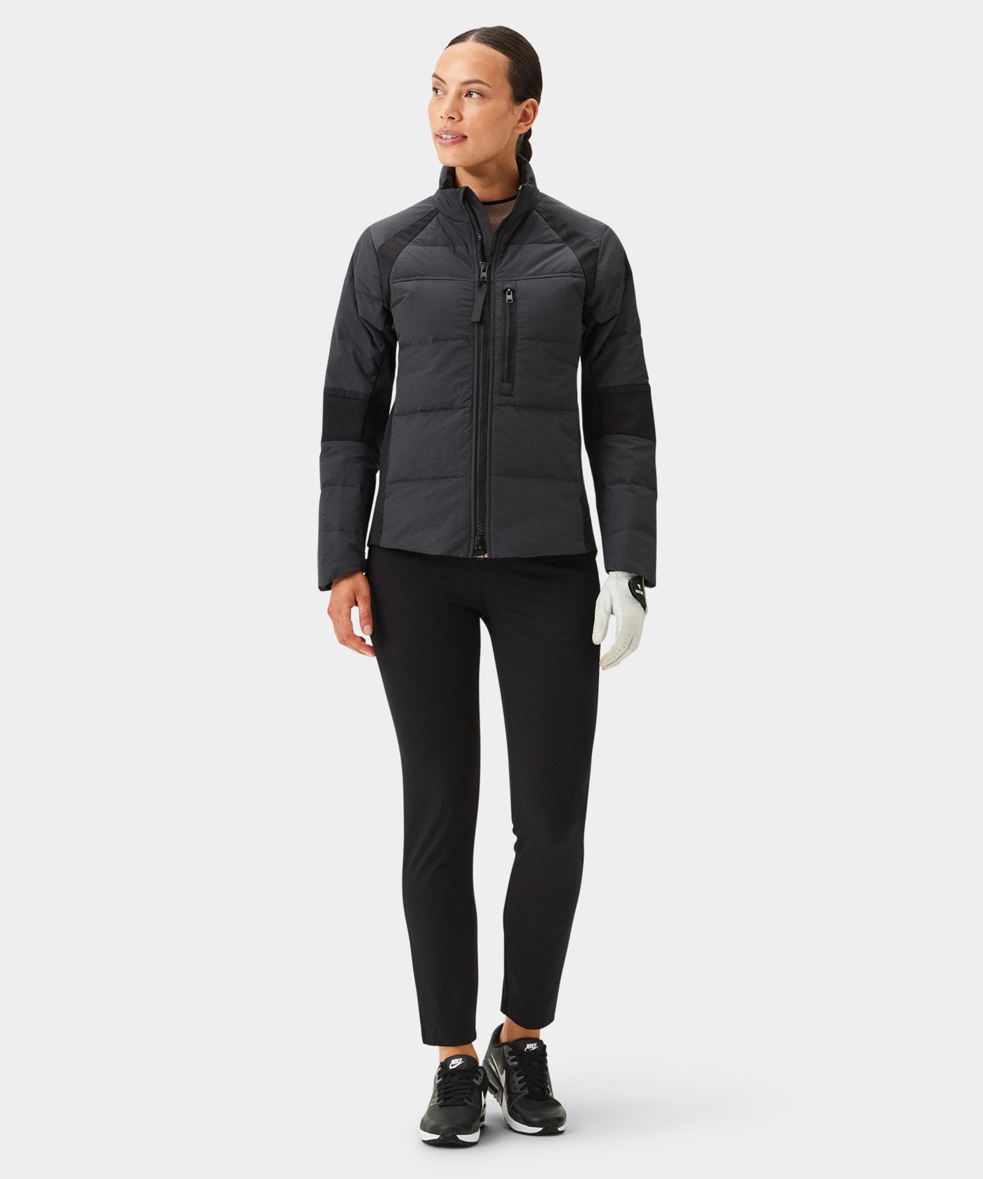 Black Padded Core Tech Jacket