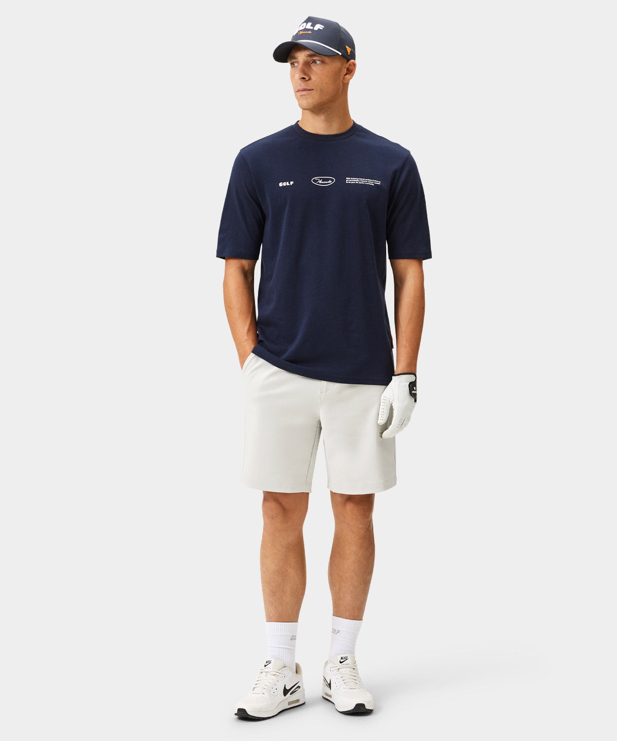 Dark Blue Crossover Tee Macade Golf