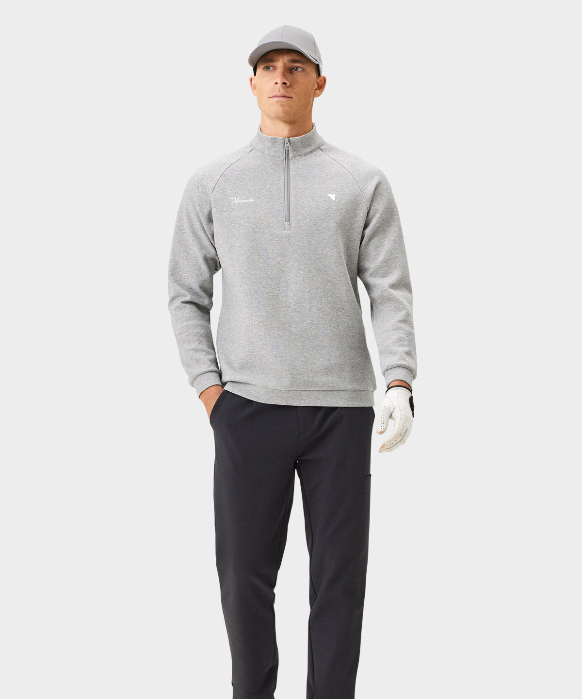 Grant Grey Performance Quarter Zip Macade Golf