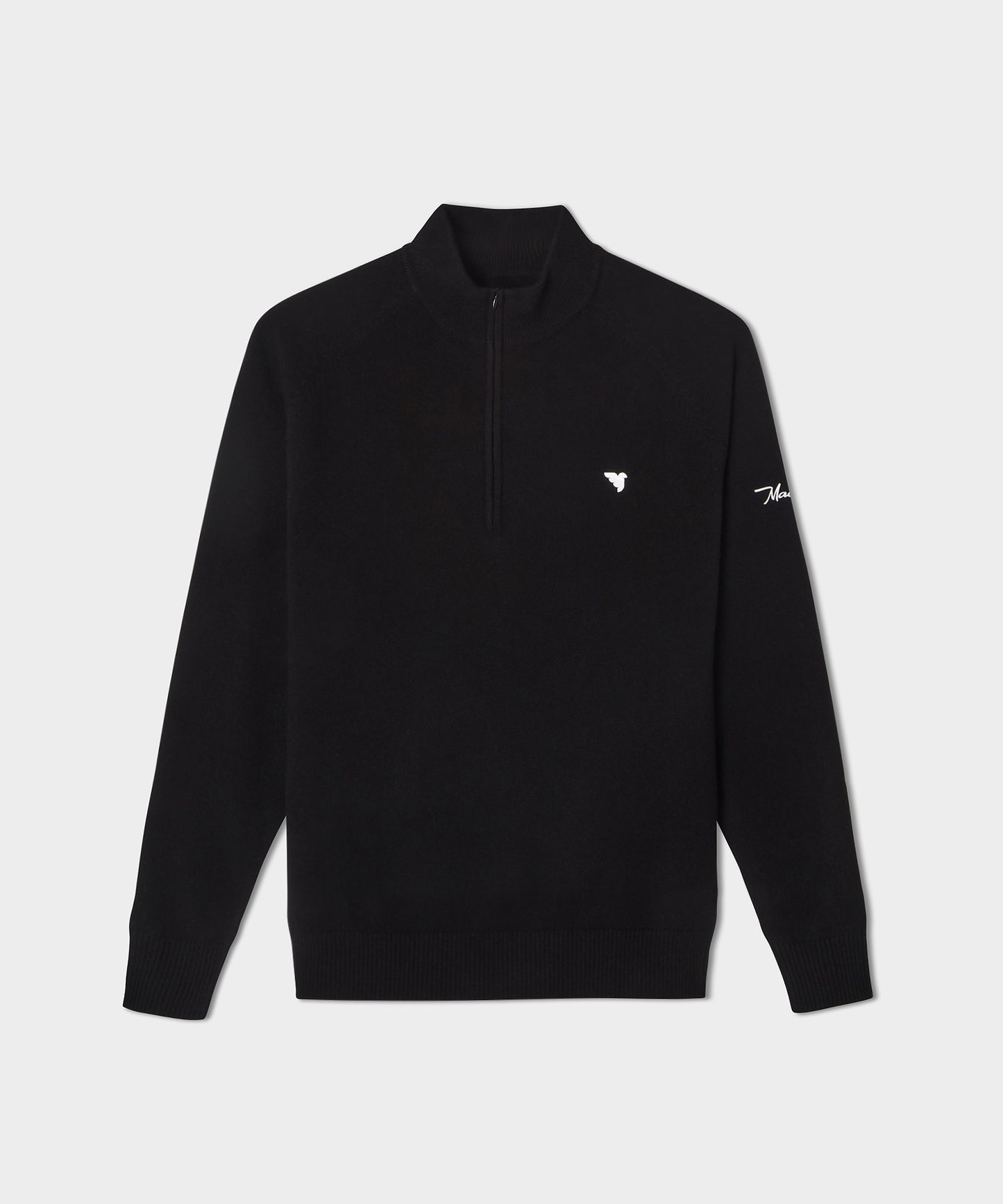 Bridge Black Merino Quarter Zip